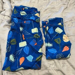 Lularoe mom and me leggings set size tall curvy women’s and s/m kids